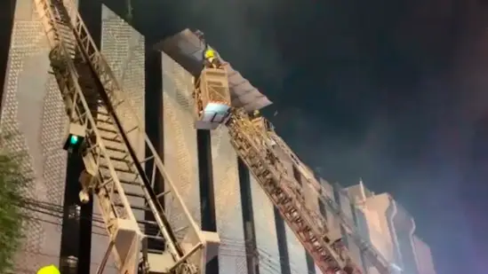 Fire at a hotel on Khao San Road in Bangkok causing casualties.