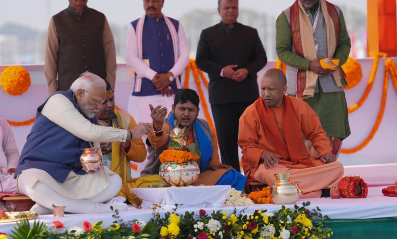 PM Modi offers puja for Maha Kumbh 2025 at Prayagraj