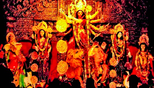 Goddess Durga idol during Navratri