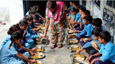 Healthy and nutritious midday meals served in state primary schools