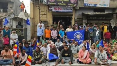 Protest in Ahmedabad over vandalism of Babasaheb's statue