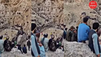 A unique vollyball court in Afghanistan province