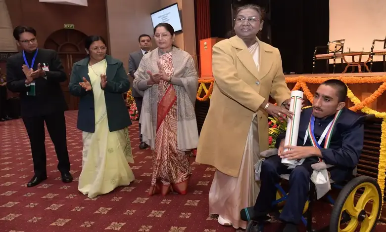 Ahmedabad Divyang Om Vyas awarded National Child Award by President extraordinary achievements