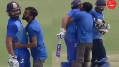 A fan kissed Rohit in a domestic match mumbai Ranji team