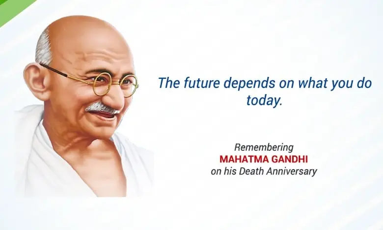 Mahatma Gandhi's 77th decease  anniversary;