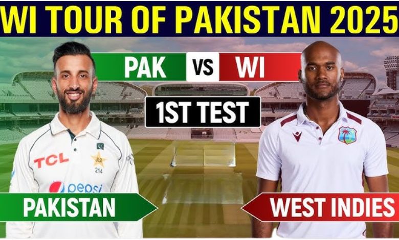 Pakistan West Indies test from tomorrow