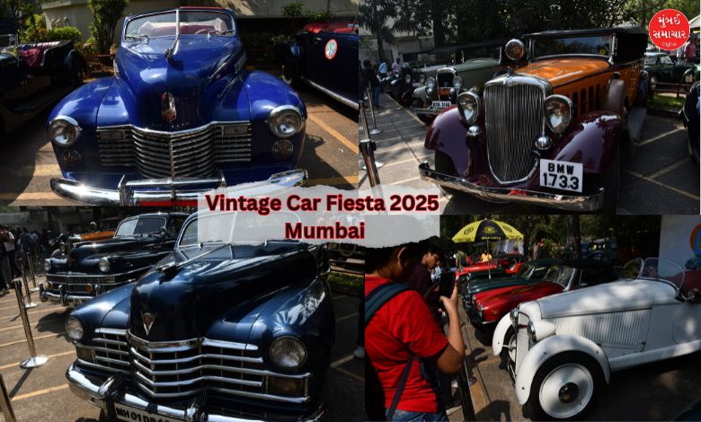 Vintage Car Fiesta 2025 Classic Cars Shine at Mumbai WTC