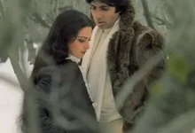 Amitabh Bachchan and Rekha on Silsila sets