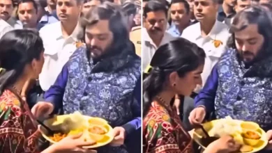 Anant Ambani-Radhika Merchant seen eating together on a plastic plate in a crowd, users said