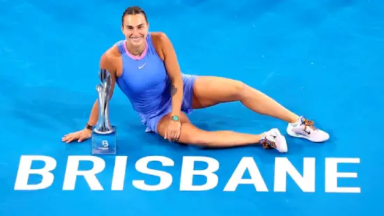 Aryna Sabalenka, world number one, wins her first title in 2025.