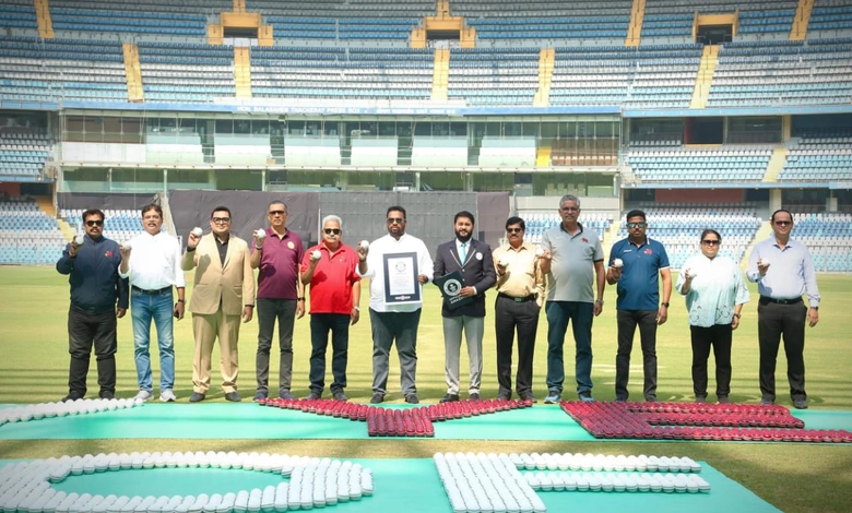 Golden Jubilee message made with 14,505 cricket balls, Wankhede enters Guinness Book