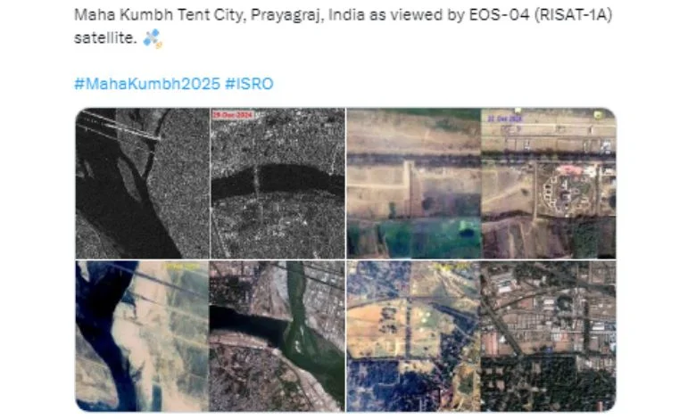 The grandeur of Mahakumbh seen in space, ISRO releases satellite images