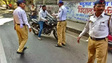 Nagpur police stopped a two-wheeler during a check and opened the trunk...