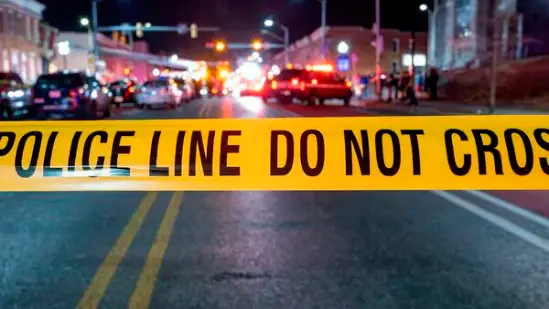 Police at the scene of a nightclub shooting in Queens, New York