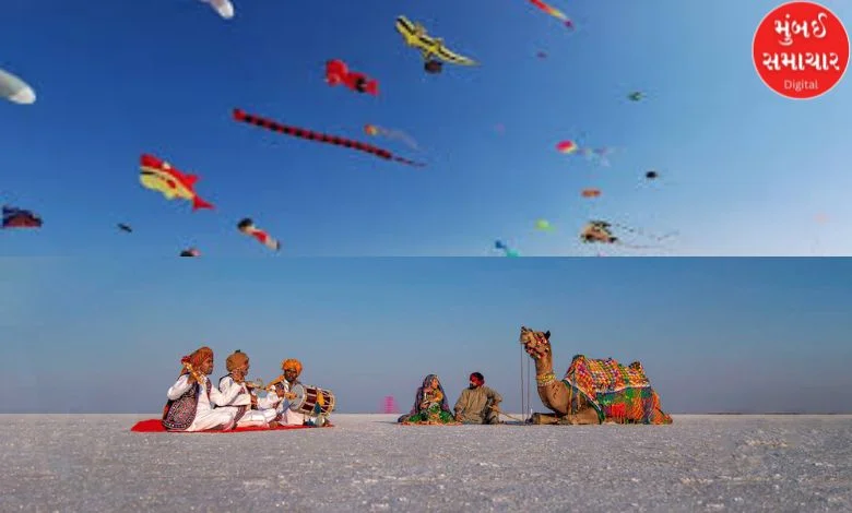 Tourism: White desert below and colorful sky above in Dhordo: Kite Festival begins today