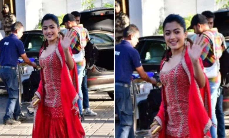 Rashmika, looking like a bride in red shoes, limped onto the stage, but fans liked Vicky, why?