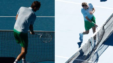 russian-tennis-star-daniil-medvedev-breaks-his-racquet-and-the-net-camera-at-australia-open