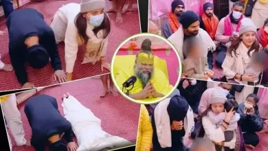 Virat and Anushka bowed down with folded hands, video goes viral...