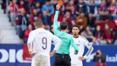 10-man Real Madrid draw at Osasuna after Jude Bellingham red card for cursing at the ref