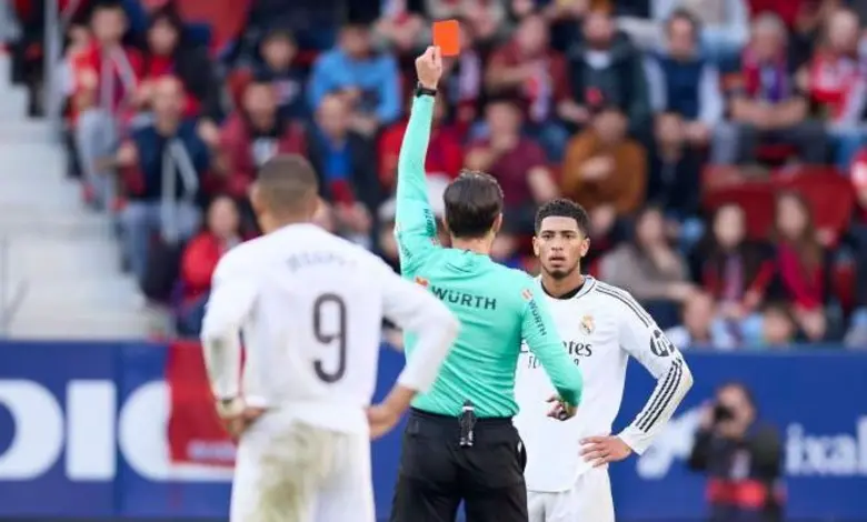 10-man Real Madrid draw at Osasuna after Jude Bellingham red card for cursing at the ref