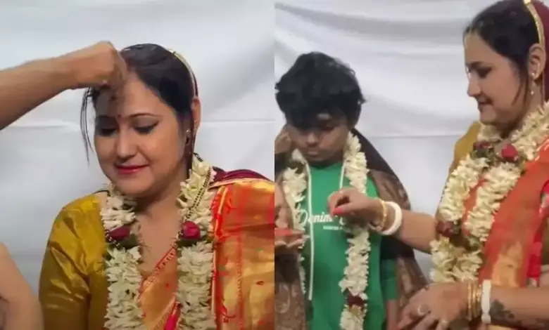 Controversy broke out after a lady professor married a student