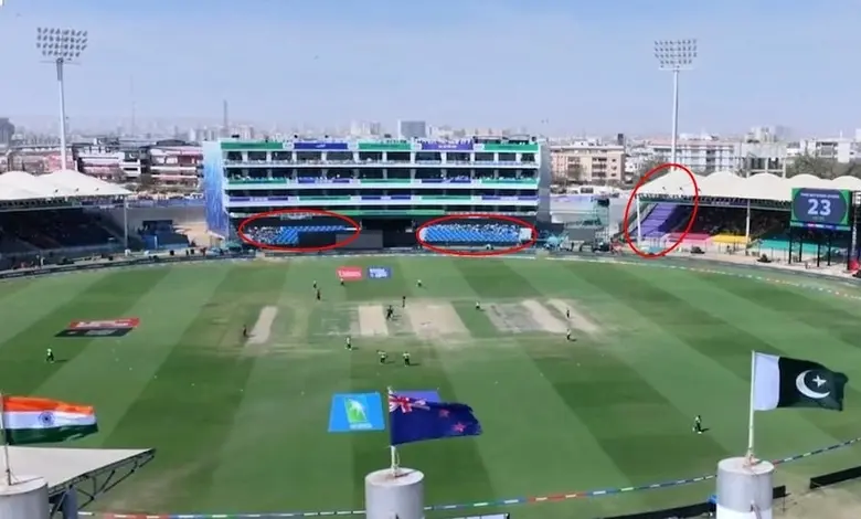 Empty stands in Karachi stadium during first match of Champion Trophy