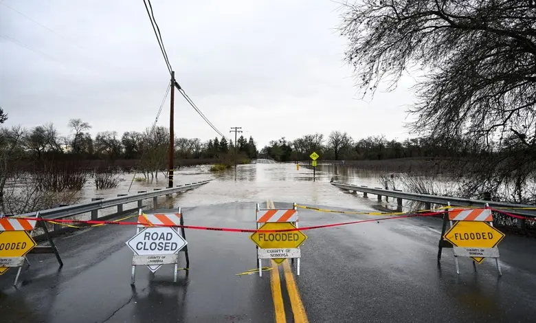 Heavy rain triggers landslides and road closures in the US