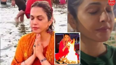 isha koppikar takes holy dip in mahakumbh