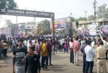 Tension in Kopargaon Over Disrespect of Mata Ramai Ambedkar Banner