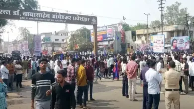 Tension in Kopargaon Over Disrespect of Mata Ramai Ambedkar Banner