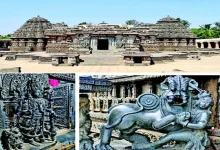 Detailed carvings and intricate artwork of Chennakeshava Temple, Karnataka, showcasing its ornate design.