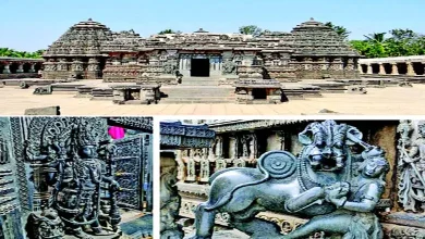 Detailed carvings and intricate artwork of Chennakeshava Temple, Karnataka, showcasing its ornate design.