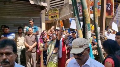 deewa residents protest against demolition of illegal constructions