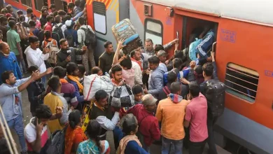 An aerial view of a modern crowd control station utilizing AI technology post-Delhi stampede for enhanced safety.