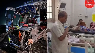 2 killed as Karnataka pilgrim bus heading from Somnath to Dwarka collides with truck