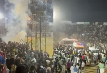 Chaotic scene at Kerala football ground as firecrackers explode, injuring over 30 people.