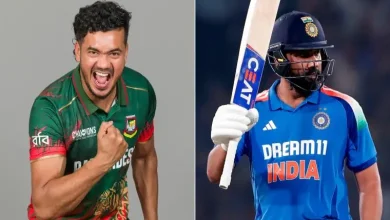 India vs Bangladesh cricket teams in action during Champions Trophy 2025 match