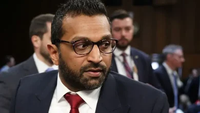 Kash Patel speaking at Senate hearing for FBI director confirmation amid Democratic opposition.