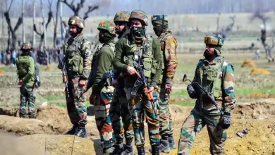 "LoC border scene showing military patrols after ceasefire violation and Indian Army's swift retaliation."