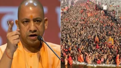 Image showing the vibrant Mahakumbh 2025 event during Magh Purnima with CM Yogi on alert mode monitoring the crowd.