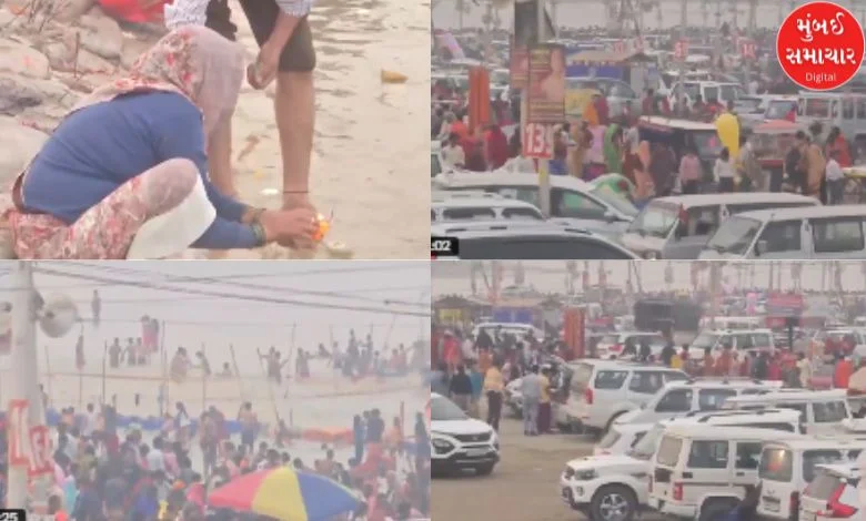 Video: Crowd of devotees at Sangam even after the conclusion of Mahakumbh