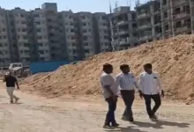 mishape at construction site in Nikol Ahmedabad