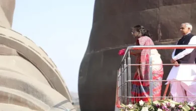 president draupadi murmu visits statue of unity in gujarat