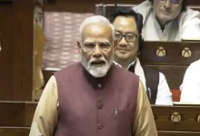 PM Modi addressing the media about the ban on Dev Anand's films during the Emergency.