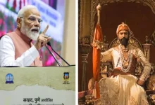 PM Narendra Modi and Vicky Kaushal discussing movie Chhaava at a cultural event.