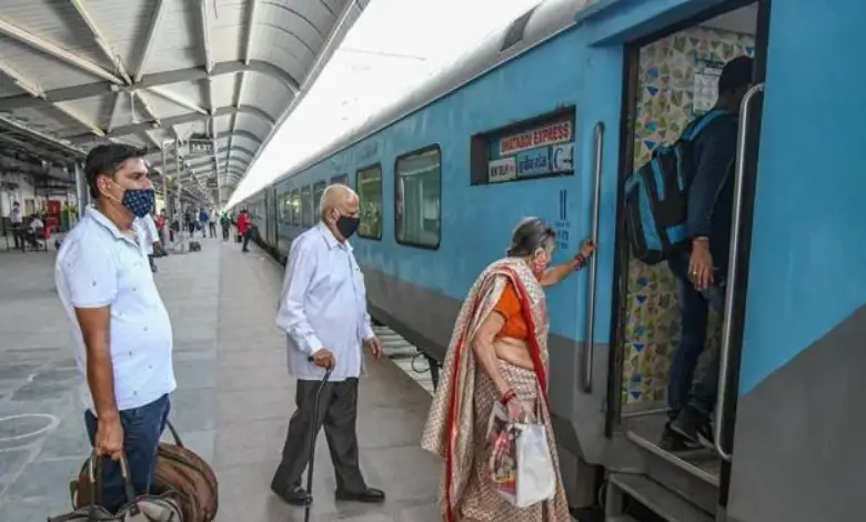 "Indian Railways providing escaped  facilities for elder  citizens, including question   assistance   and peculiar   seating."