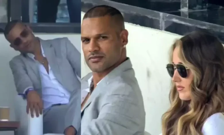 Shikhar Dhawan with rumored girlfriend at Dubai Stadium