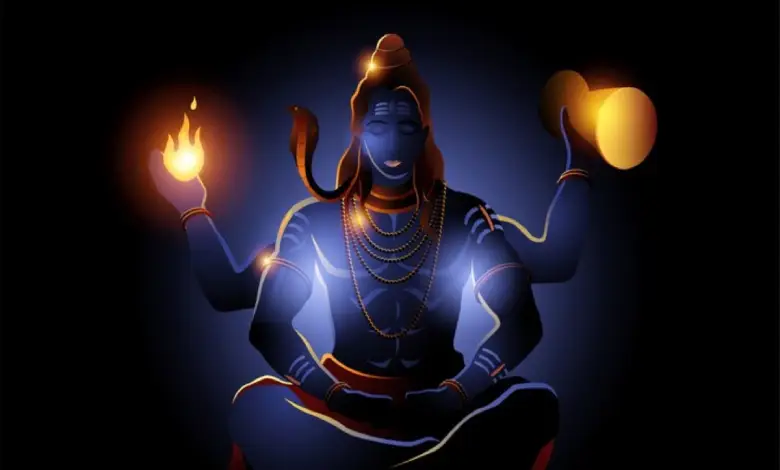 "Illustration of Lord Shiva meditating, symbolizing the spiritual significance of Shivratri and Mahashivratri."