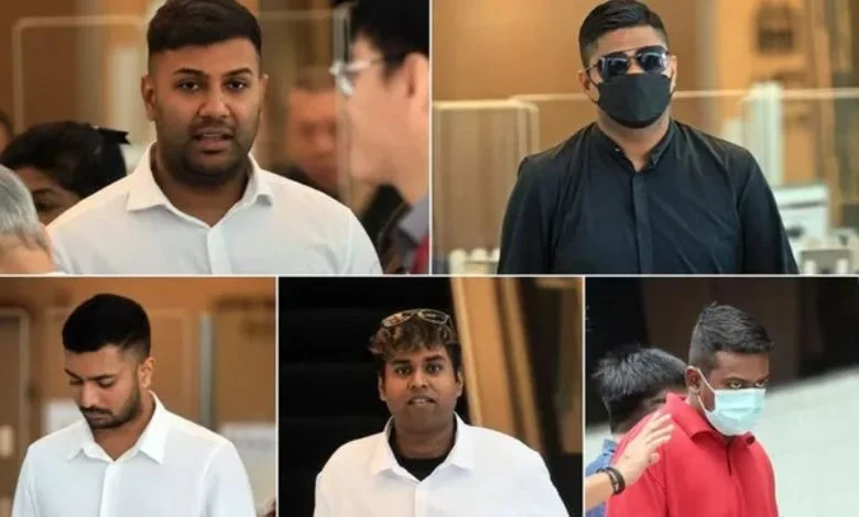 Five Indian-origin men sentenced to two to three years in prison for murder of former bouncer at a hotel in Singapore