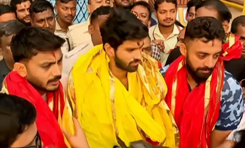 India's spin trio at Jagannathpuri temple...